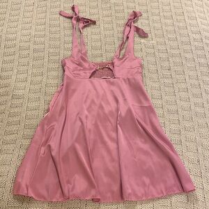 Pink Silky Dress